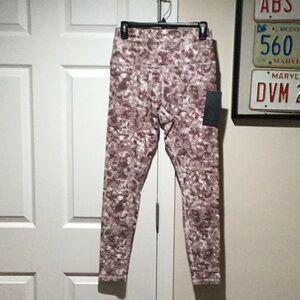 Scorpio Sol Vinyasa Rustic Plum Paisley  High Waisted Leggings - Size M